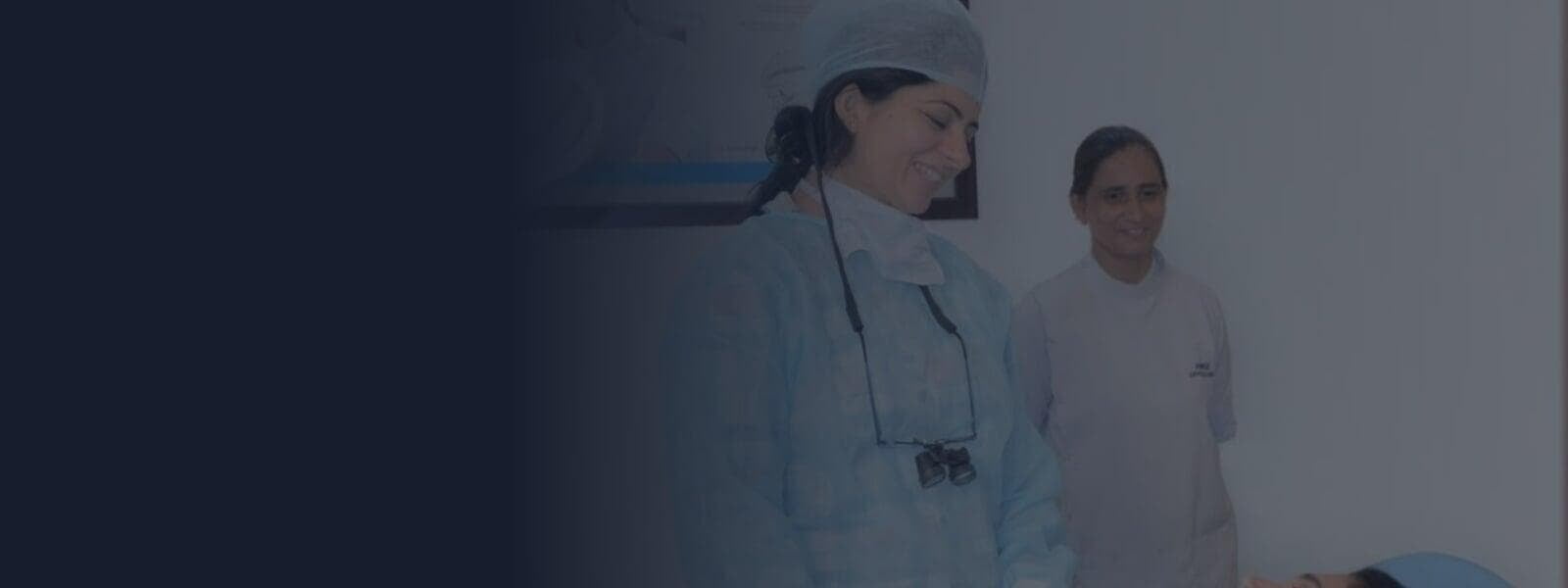 Dr. Rosy Dhawan with a patient in the treatment room at ADC, Sector 21-B, Chandigarh