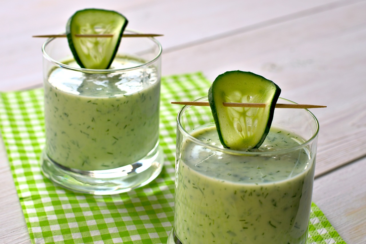 Cold cucumber soup